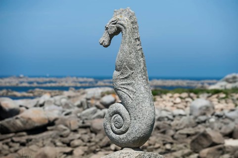 Sculpture of a seahorse