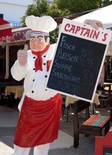 Menu board at a restaurant