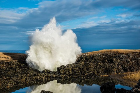 Fountain from a blowhole
