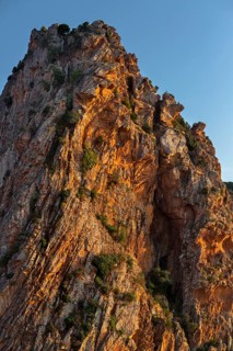 Bizarre rock erosions in the evening light
