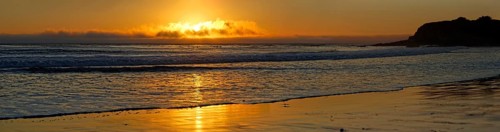Sunset on the Pacific coast at Cambria