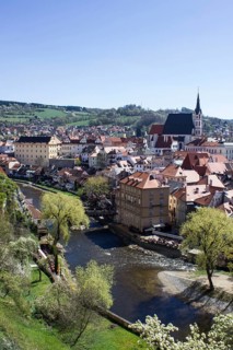 Cityscape with St. Vitus Church from the castle tower
