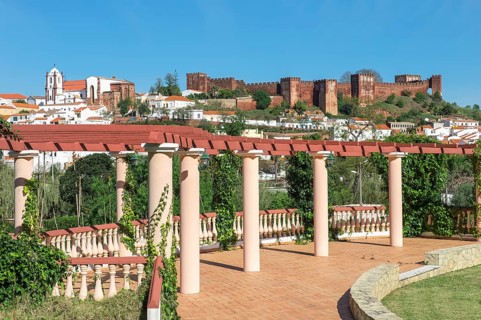 Cityscape with the Moorish castle and the cathedral