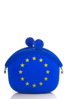 Blue purse with euro-stars