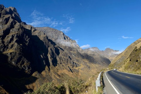 Pass road in the High Andes