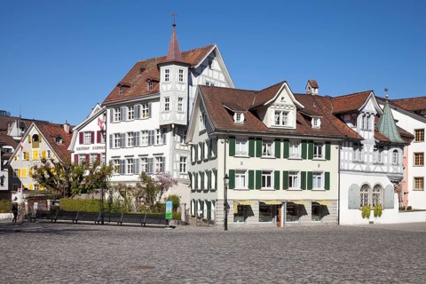 Gallusplatz square in the old town