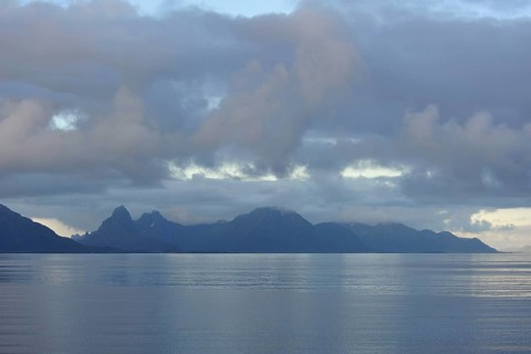 Island mountains at Hadselfjord