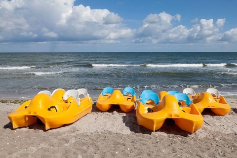 Pedaloes on the beach