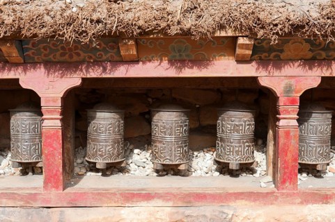 Buddhist prayer wheels