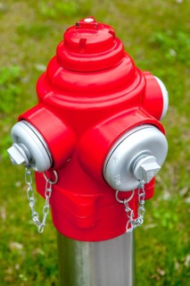 Red fire hydrant