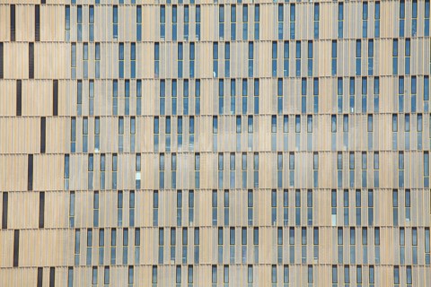 Facade at the office tower of the European Court of Justice