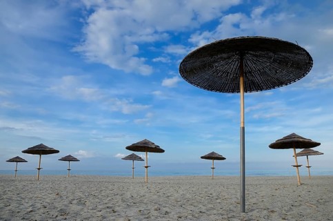 Sunshades on the beach