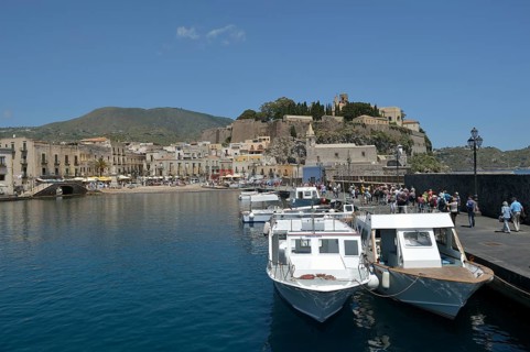 Harbor of Lipari town