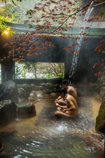 Japanese men in the Kurokawa Onsen