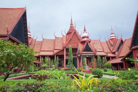 The inner courtyard of the National Museum of Cambodia