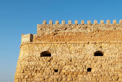 Ramparts of Venetian Koules Fortress or Rocca al Mare
