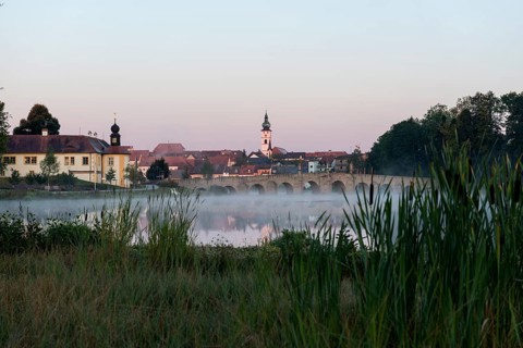 Fischhof with Fischhofbruecke bridge