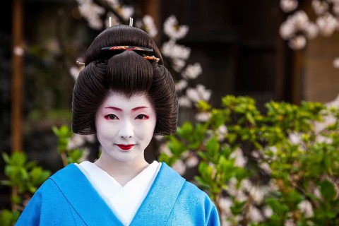 Geisha in the Geisha quarter Gion