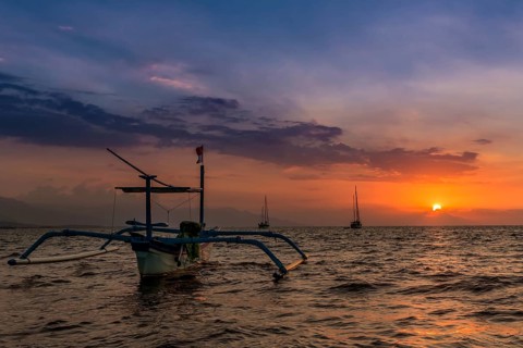 Sunset at Lovina Beach