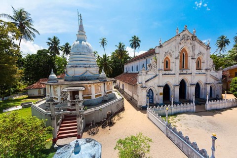 Old Buddhist temple complex of Sri Pushparama Maha Viharaya