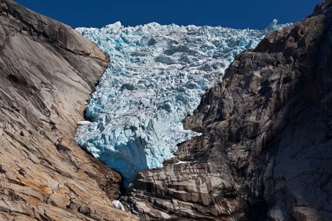 Briksdalsbreen Glacier tongue of the Jostedalsbreen Glacier
