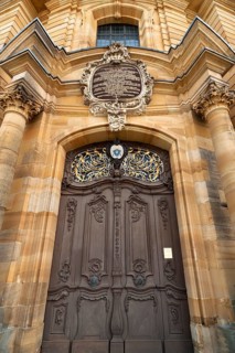 Main portal of the Basilica of the Fourteen Holy Helpers also Basilika Vierzehnheiligen