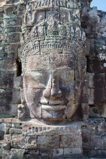 Stone face of Avalokiteshvara