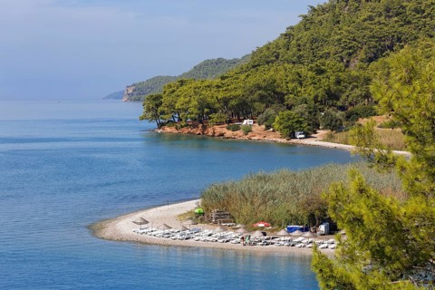 Cinar plaji beach in Akyaka