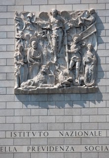 Relief encompassing the fascist ideology