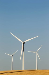 Windmills on a wind farm near Sanlucar de Barrameda
