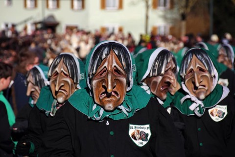 Traditional carnival masks of NZ Mittelbuch