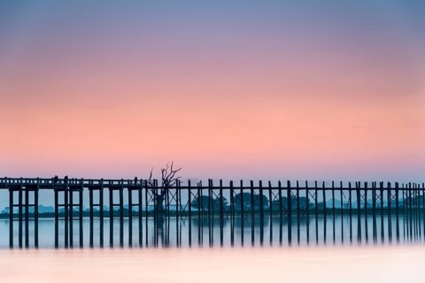 Teak bridge in the evening light