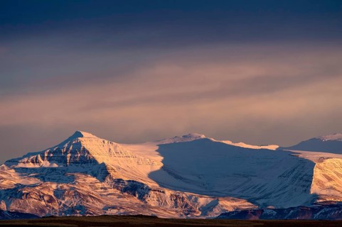 Mountain range in the morning light