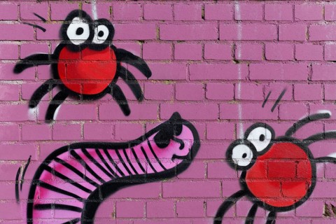Worm and spider figures