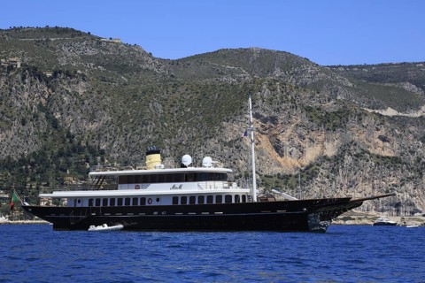 Bilgin Yachts motor yacht M&M at anchor in front of Eze Bord de Mer