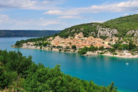 The village of Bauduen at Lac de Sainte-Croix