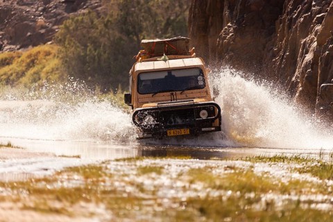 Land Rover during a water crossing