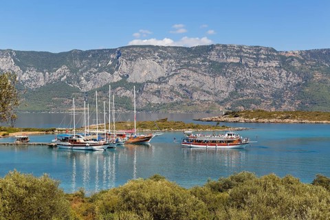 Tour boats at Sedir Island