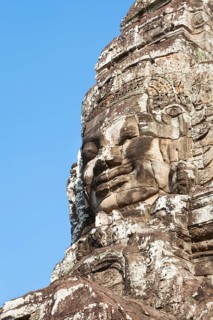 Stone face of Avalokiteshvara