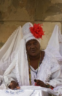 Fortune teller wearing white clothes