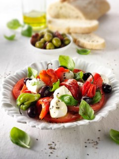 Buffalo mozarella and tomato salad