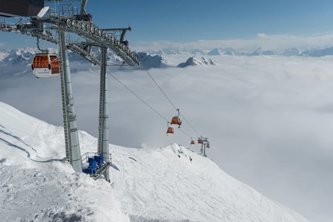 Hochalpila lift above the fog