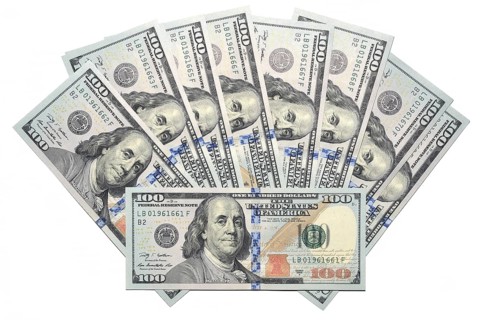 New 100 US dollar banknotes