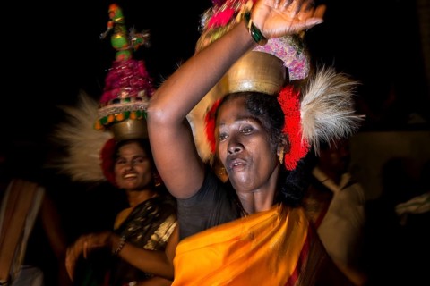 Woman dressed as Ammankudam