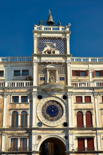 The renaissance clock tower of Torre dell' Orologio