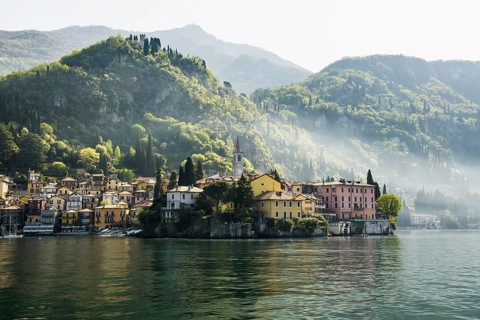 Village on the lake