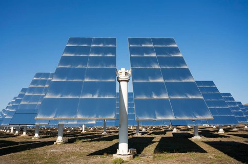 Rows of solar panels