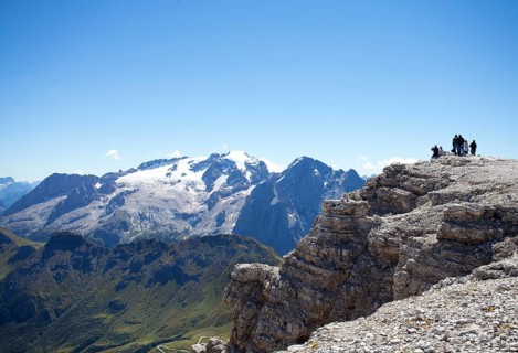 View towards Marmolada Glacier