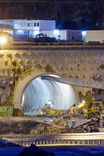 Fildertunnel construction site at Fasanenhof