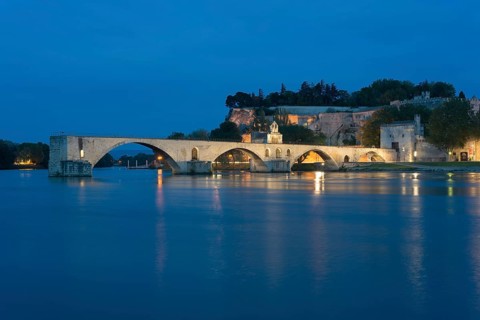 Rhone with the Pont Saint-Benezet bridge